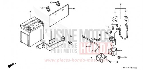 BATTERIE (2) CG125M1 de 2001